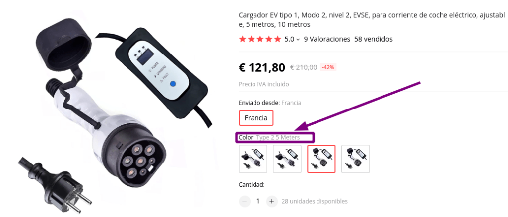 cargador schuko para coche eléctrico