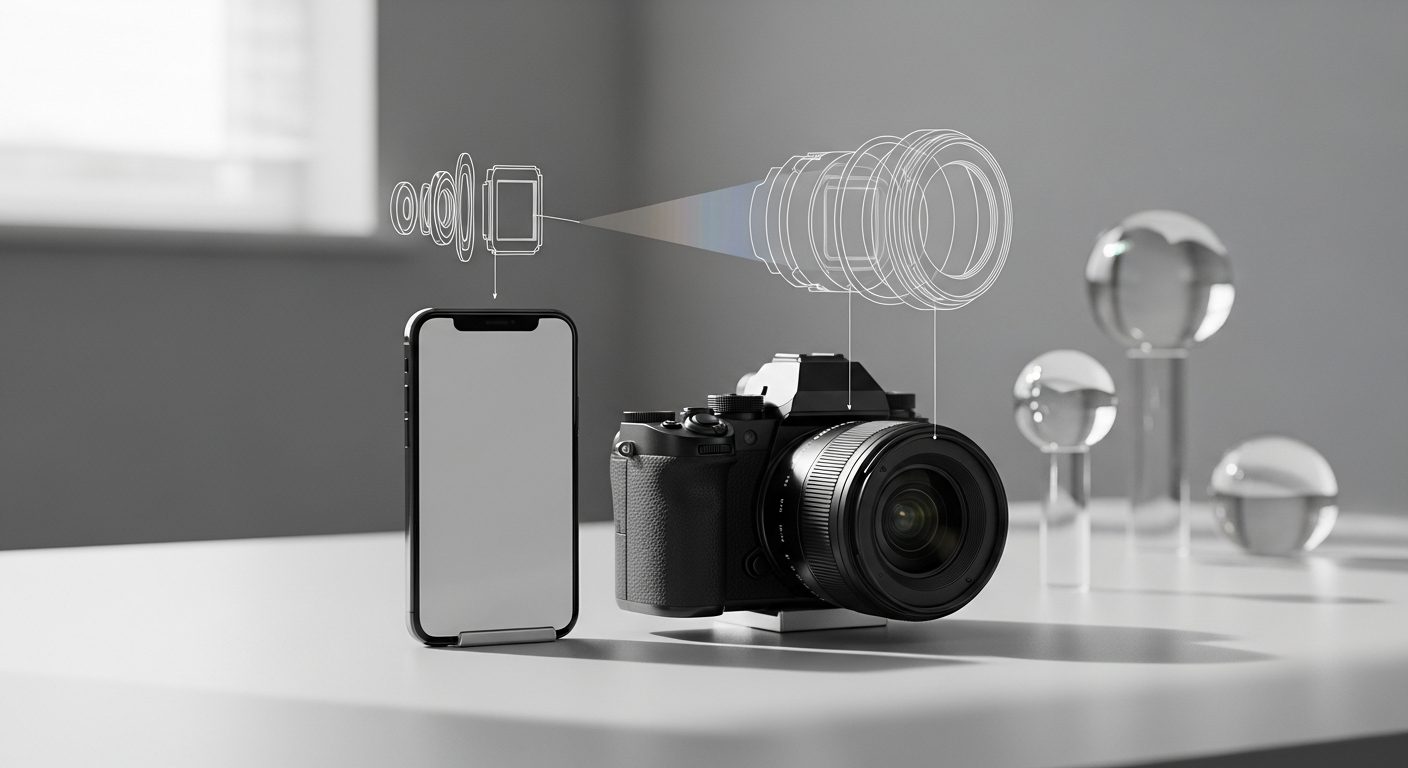 Comparativa entre una cámara de móvil y una cámara tradicional