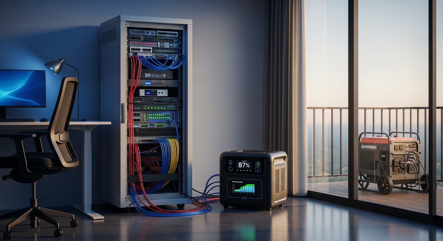 Más allá del SAI: Guía de generadores eléctricos y estaciones de energía portátiles para proteger tu homelab ante apagones