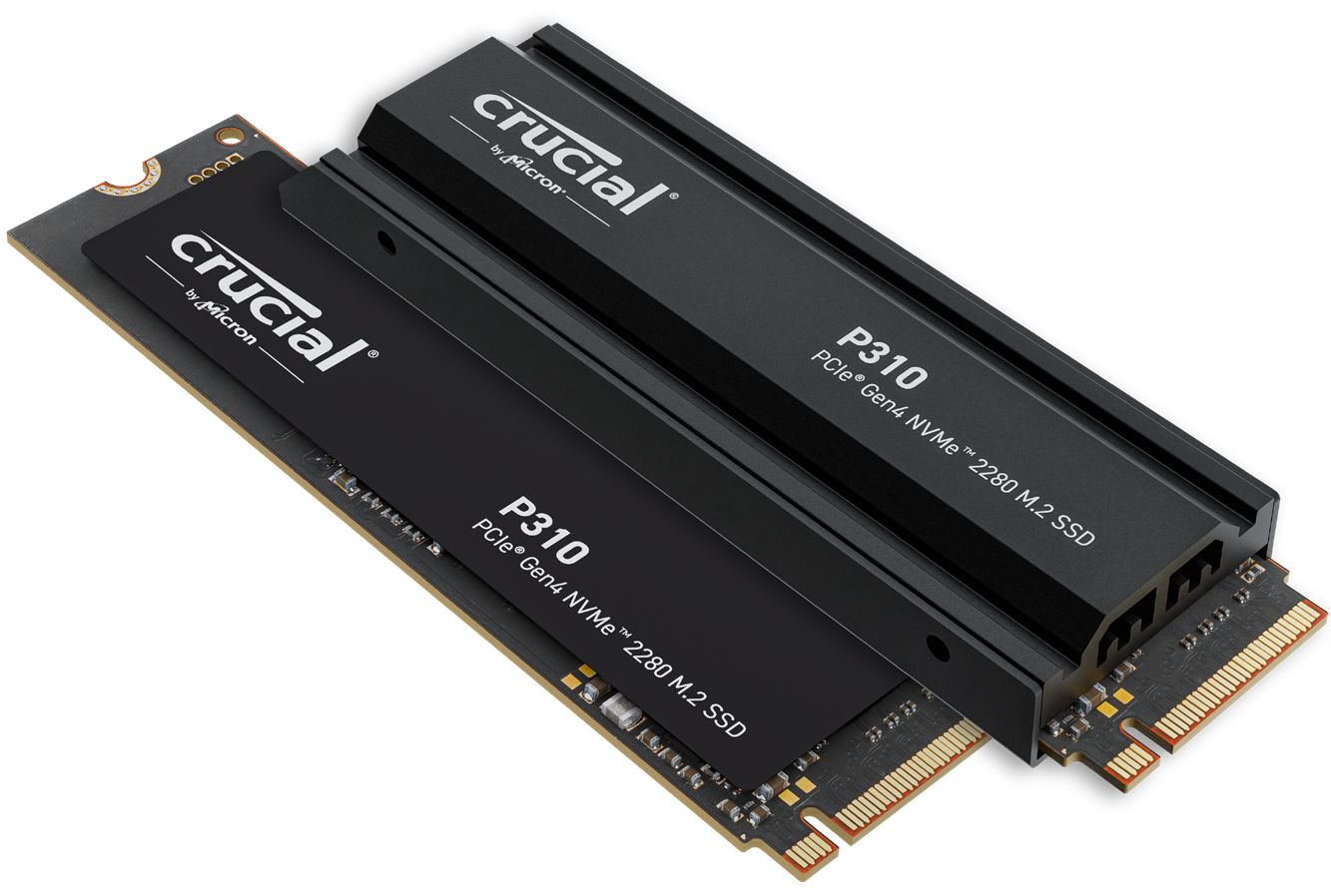 Crucial P310 M.2 2280 en sus versiones con y sin disipador